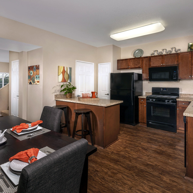 Kitchen with Living Area