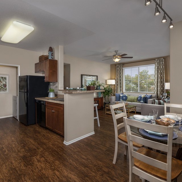 Kitchen with Living Area