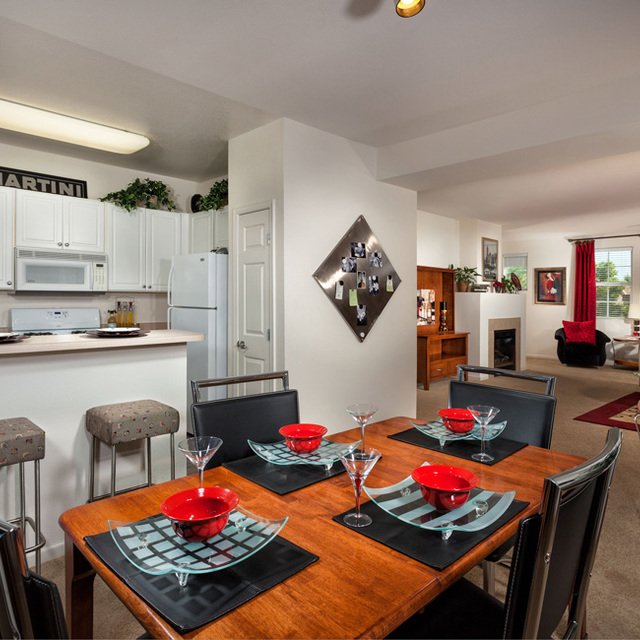 Kitchen with Living Area