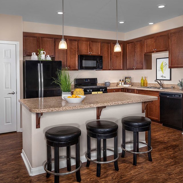 Homecoming at the Preserve Apartments - Kitchen and bar
