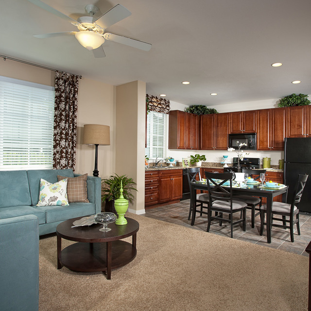 Kitchen with Living Area