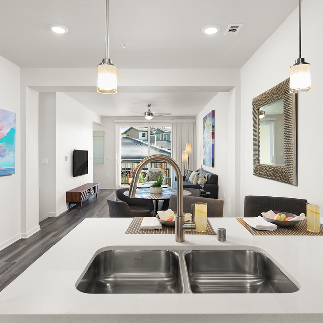 Kitchen with Living Area